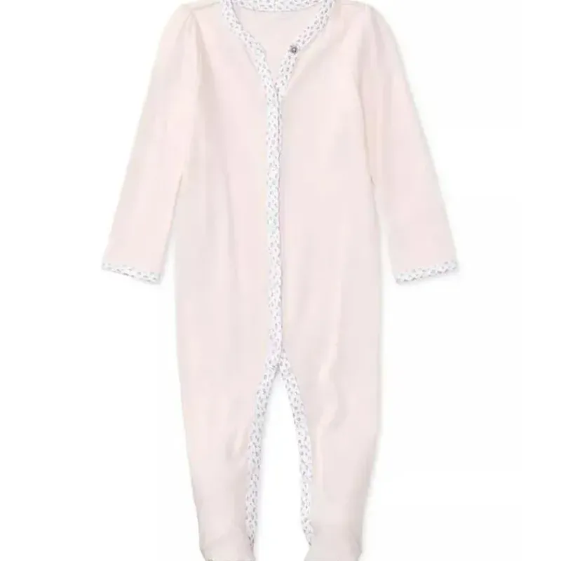 Ralph Lauren Baby One-Pieces|Organic*Polo Baby - Girl Long-Sleeve Organic Cotton Interlock Knit Coverall, Delicate Pink