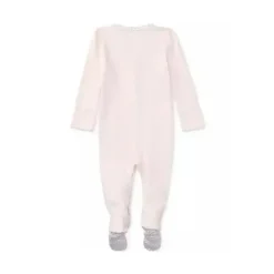 Ralph Lauren Baby One-Pieces|Organic*Polo Baby - Girl Long-Sleeve Organic Cotton Interlock Knit Coverall, Delicate Pink