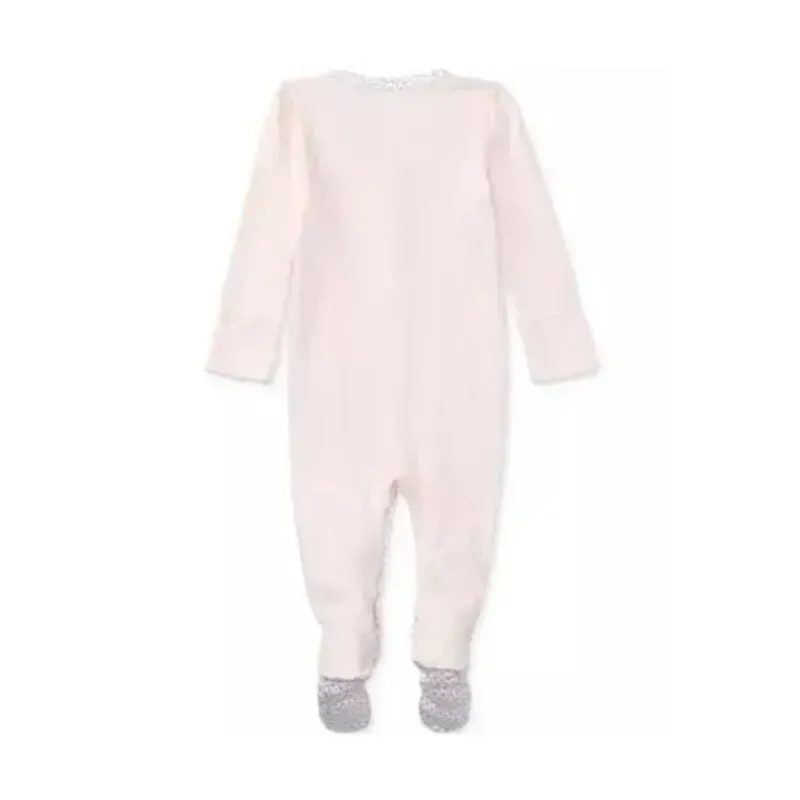 Ralph Lauren Baby One-Pieces|Organic*Polo Baby - Girl Long-Sleeve Organic Cotton Interlock Knit Coverall, Delicate Pink