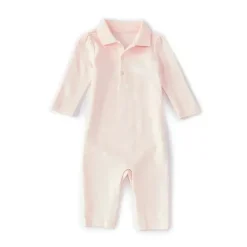 Ralph Lauren Baby One-Pieces*Polo Baby - Gril Cotton Polo Coverall, Delicate Pink