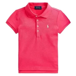Ralph Lauren Baby Tops*Polo Baby - Girls Stretch Mesh Short Sleeve Polo Shirt, Pink