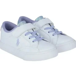 Ralph Lauren Baby Shoes*Polo Baby - Girl White Logo Trainers