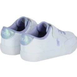 Ralph Lauren Baby Shoes*Polo Baby - Girl White Logo Trainers
