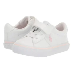 Ralph Lauren Baby Shoes*Polo Baby - Girl Shoes White Tumbled With Light Pink