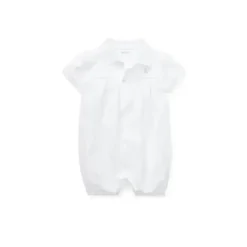Ralph Lauren Baby One-Pieces*Polo Baby - Interlock Bubble Shortall, White