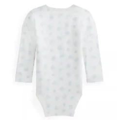 Ralph Lauren Organic|Baby Onesies & Bodysuits*Polo Baby - Long-Sleeve Organic Cotton Interlock Knit Bodysuit, Blue