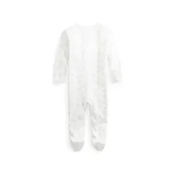 Ralph Lauren Organic*Polo Baby - Long-Sleeve Organic Cotton Interlock Knit Coverall, Grey