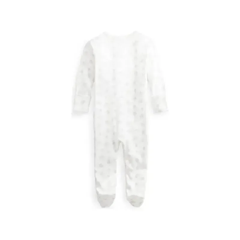 Ralph Lauren Organic*Polo Baby - Long-Sleeve Organic Cotton Interlock Knit Coverall, Grey