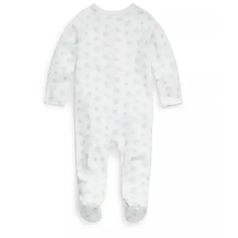 Ralph Lauren Baby Sleepwear*Polo Baby - Long-Sleeve Organic Cotton Interlock Knit Coverall, Blue