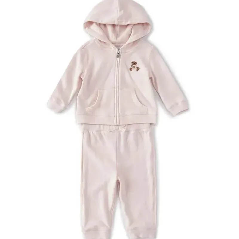 Ralph Lauren Baby Sets*Polo Baby - Polo Bear Hoodie & Pant Set, Delicate Pink