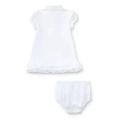 Ralph Lauren Dresses|Baby Dresses & Skirts*Polo Baby - Ruffled Polo Dress & Bloomer, White