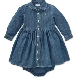Ralph Lauren Dresses|Baby Dresses & Skirts*Polo Baby - Shirred Denim Shirtdress, Indigo