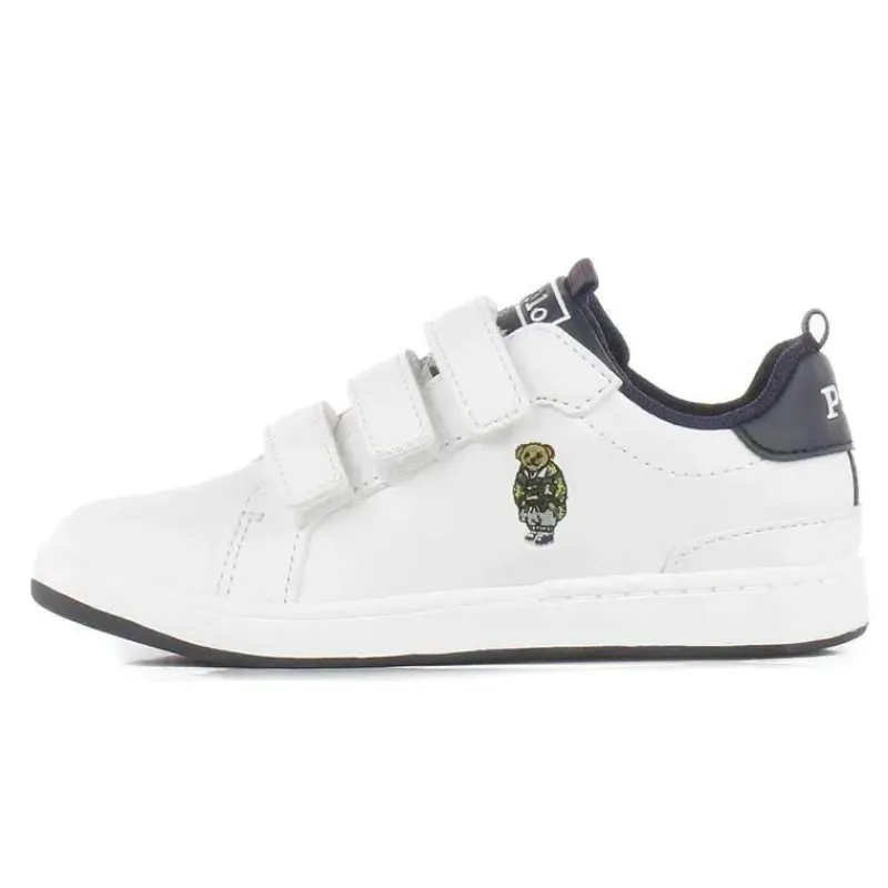 Ralph Lauren Baby Shoes*Polo Baby - Shoes Heritage Court Bear Ez, White