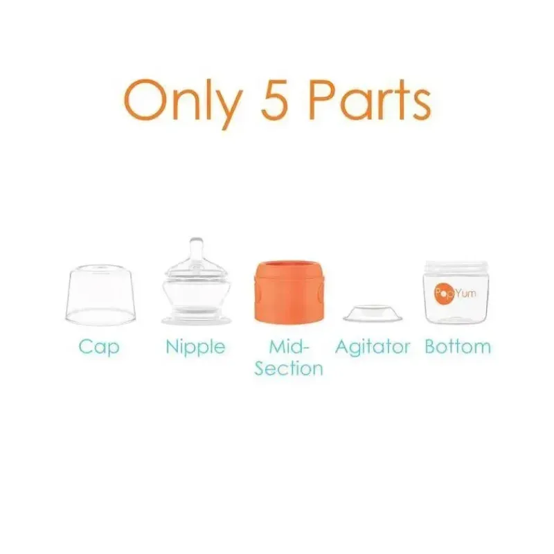 PopYum Cool Baby Products|Gifts Up To $25*- Anti-Colic Formula Making Baby Bottle, 2Pk, 5 Oz