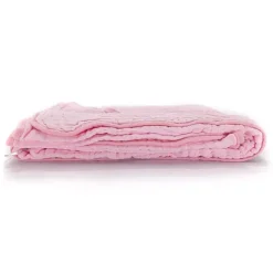 Primo Passi Baby Bath Towels*- Baby Hooded Muslin Towel, Light Pink