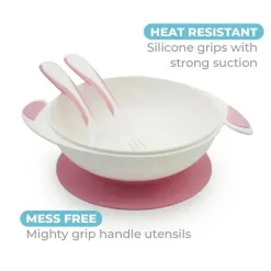 Primo Passi Suction Plates & Bowls|Dishes, Utensils & Food Containers*- Baby Suction Bowl Feeding Set, Light Pink