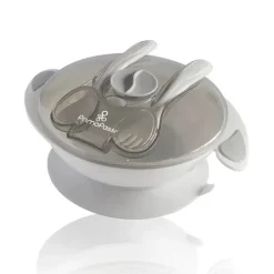 Primo Passi Suction Plates & Bowls|Dishes, Utensils & Food Containers*- Baby Suction Bowl Feeding Set, Grey