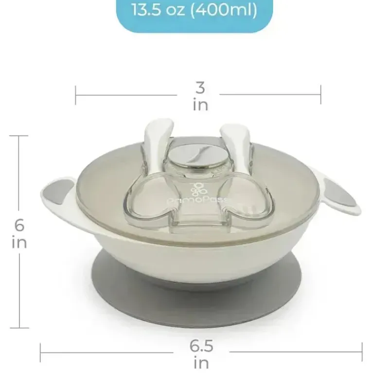 Primo Passi Suction Plates & Bowls|Dishes, Utensils & Food Containers*- Baby Suction Bowl Feeding Set, Grey