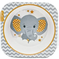 Primo Passi Cool Baby Products|Gifts Up To $25*- Bamboo Fiber Kids Square Bowl, Little Elephant