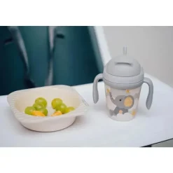 Primo Passi Cool Baby Products|Gifts Up To $25*- Bamboo Fiber Kids Square Bowl, Little Elephant