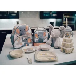 Primo Passi Cool Baby Products|Gifts Up To $25*- Bamboo Fiber Kids Square Bowl, Little Elephant