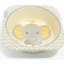 Primo Passi Cool Baby Products|Gifts Up To $25*- Bamboo Fiber Kids Square Bowl, Little Elephant