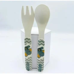 Primo Passi Cool Baby Products|Gifts Up To $25*- Bamboo Fiber Kids Spoon & Fork, Little Elephant