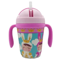 Primo Passi Cool Baby Products|Gifts Up To $25*- Bamboo Fiber Kids Cup With Handle/Straw, Metoo