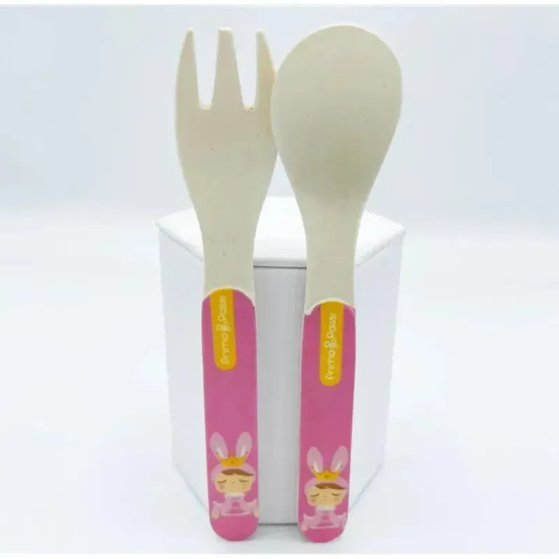 Primo Passi Cool Baby Products|Gifts Up To $25*- Bamboo Fiber Kids Spoon & Fork, Metoo