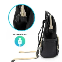 Primo Passi Diaper Backpacks*- Diaper Bag Black Backpack Lucca