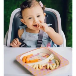 Primo Passi Cool Baby Products|Gifts Up To $25*- Divided Square Bamboo Plate for Kids, Metoo Princess Doll
