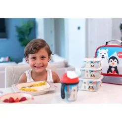 Primo Passi Cool Baby Products|Gifts Up To $25*- Divided Square Bamboo Plate for Kids, Winter Friends