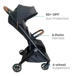 Primo Passi Lightweight Strollers*- Icon Travel Stroller Special Edition, Black