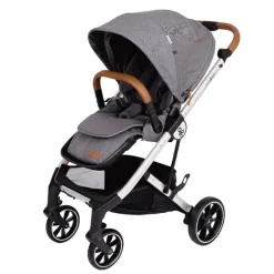 Primo Passi Single Strollers*- Icon V2 Stroller, Newborn to Toddler with Reversible Seat & Compact Fold, Gray Melange