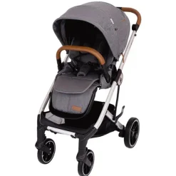 Primo Passi Single Strollers*- Icon V2 Stroller, Newborn to Toddler with Reversible Seat & Compact Fold, Gray Melange