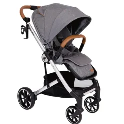 Primo Passi Single Strollers*- Icon V2 Stroller, Newborn to Toddler with Reversible Seat & Compact Fold, Gray Melange