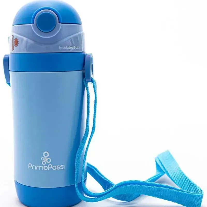 Primo Passi Water Bottle|Insulated Cups*- Insulated Straw Bottle 12oz/350ml, Blue