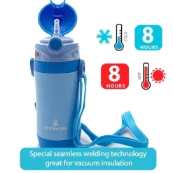 Primo Passi Water Bottle|Insulated Cups*- Insulated Straw Bottle 12oz/350ml, Blue