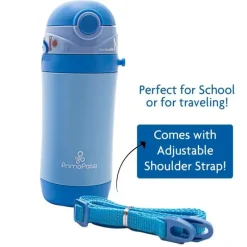 Primo Passi Water Bottle|Insulated Cups*- Insulated Straw Bottle 12oz/350ml, Blue