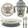 Primo Passi Plates & Bowls|Dishes, Utensils & Food Containers*- Kids Bamboo Set Suction Plate & Cup, Little Elephant