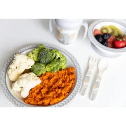 Primo Passi Plates & Bowls|Dishes, Utensils & Food Containers*- Kids Bamboo Set Suction Plate & Cup, Little Elephant