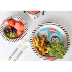 Primo Passi Plates & Bowls|Dishes, Utensils & Food Containers*- Kids Bamboo Set Suction Plate & Cup, Winter Friends