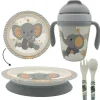 Primo Passi Plates & Bowls|Dishes, Utensils & Food Containers*- Kids Bamboo Set Suction Plate & Cup, Little Elephant