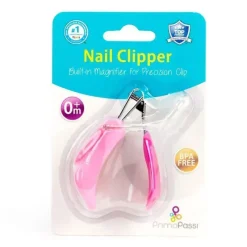 Primo Passi Grooming*- Pink Baby Nail Clipper With Magnifier