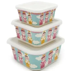 Primo Passi Cool Baby Products|Gifts Up To $25*- 3Pk Bamboo Fiber Kids Food Containers Set, Metoo