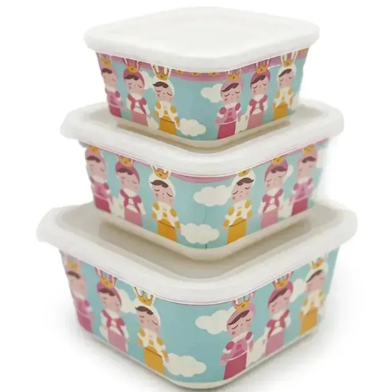 Primo Passi Cool Baby Products|Gifts Up To $25*- 3Pk Bamboo Fiber Kids Food Containers Set, Metoo