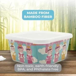 Primo Passi Cool Baby Products|Gifts Up To $25*- 3Pk Bamboo Fiber Kids Food Containers Set, Metoo