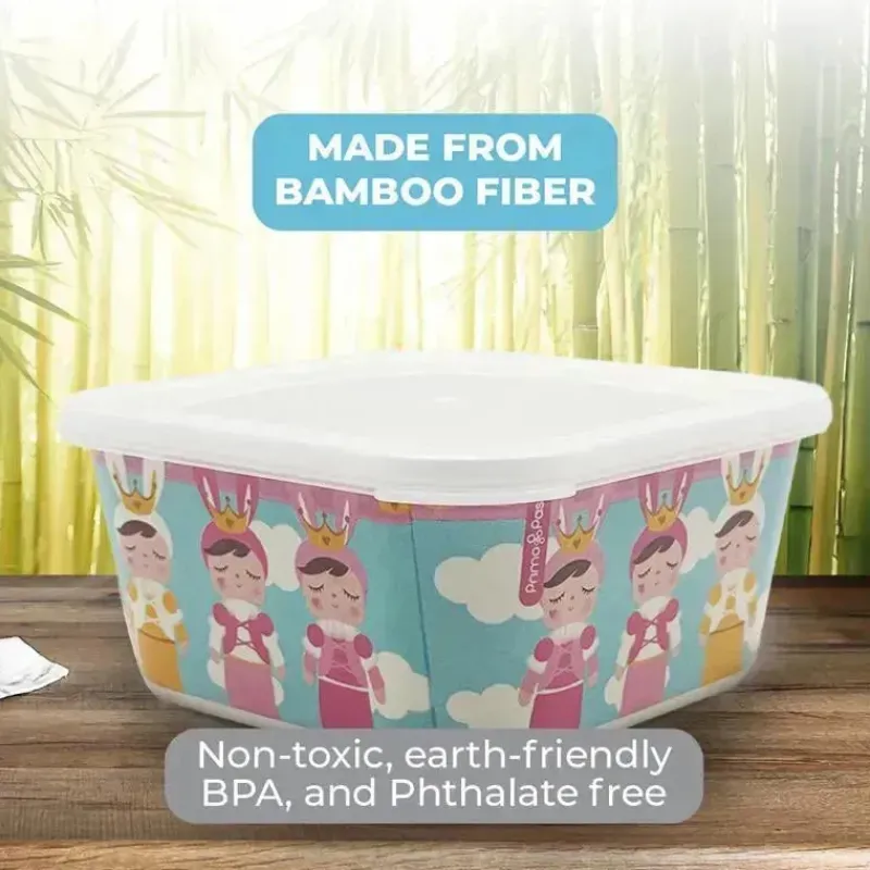 Primo Passi Cool Baby Products|Gifts Up To $25*- 3Pk Bamboo Fiber Kids Food Containers Set, Metoo