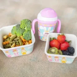 Primo Passi Cool Baby Products|Gifts Up To $25*- 3Pk Bamboo Fiber Kids Food Containers Set, Metoo