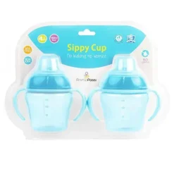 Primo Passi Straw, Sippy & Training Cups|Dishes, Utensils & Food Containers*- 2Pk Blue Sippy Cups 4M, 5 Oz